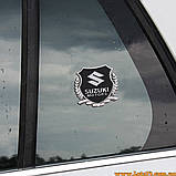 Авто значок Suzuki Motors наклейка на машину авто наклейки значки марки машин на кузов бампер скло двері капот крила багажник, фото 8