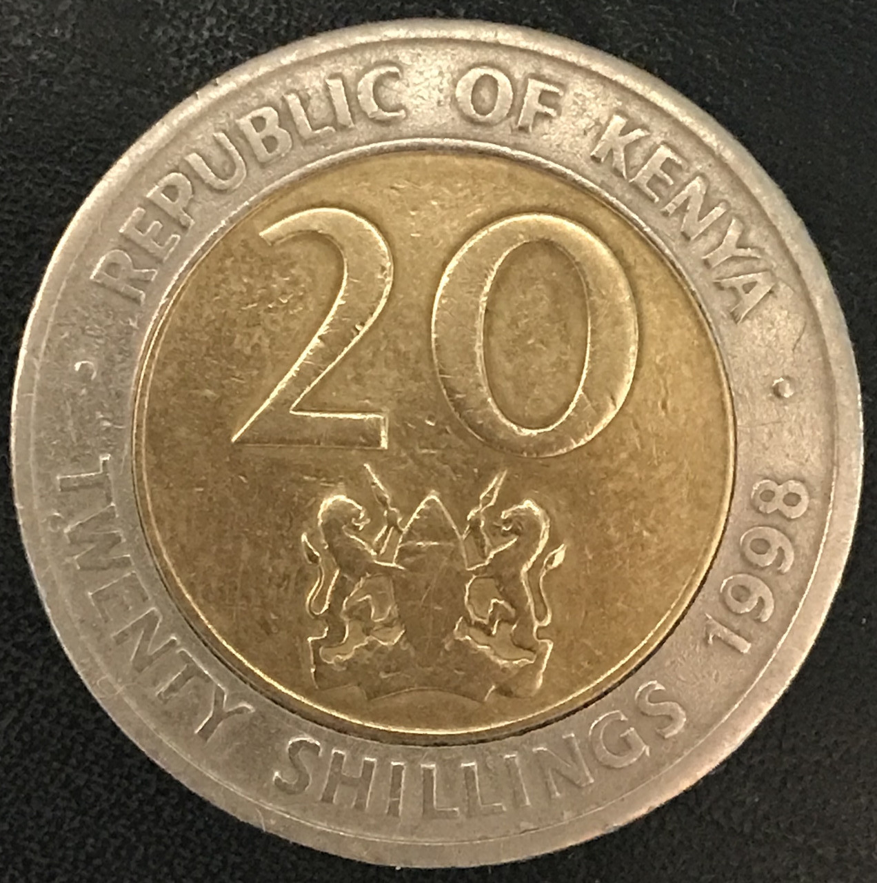 Монета Кенії 20 шилінгів 1998 р., фото 1
