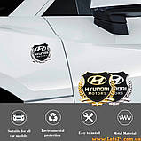 Авто значок Hyundai Motors наклейка на машину авто наклейки значки марки машин на кузов бампер скло двері капот крила багажник, фото 8