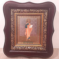 Ікона Апостол Петро, лик 10х12 см, у темному дерев'яному кіоті