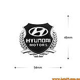 Авто значок Hyundai Motors наклейка на машину авто наклейки значки марки машин на кузов бампер скло двері капот крила багажник, фото 8