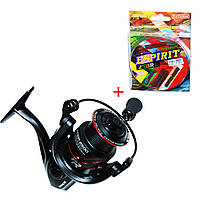 Котушка Fishing ROI Viper 2500 FD (5+1) + Шнур BratFishing Espirit Zebra на 8 ниток