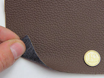 Авто кожзам коричневий (09-147), на тканинній основі 1мм, ширина 1,50м