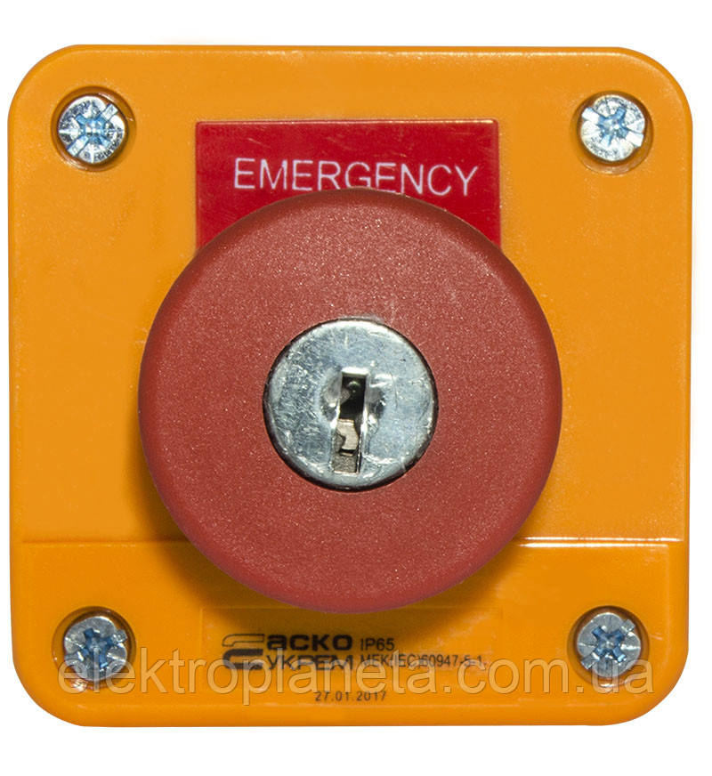 XAL-J184 Пост кнопковий одномісний "Аварійний Стоп" A0140020043, фото 1