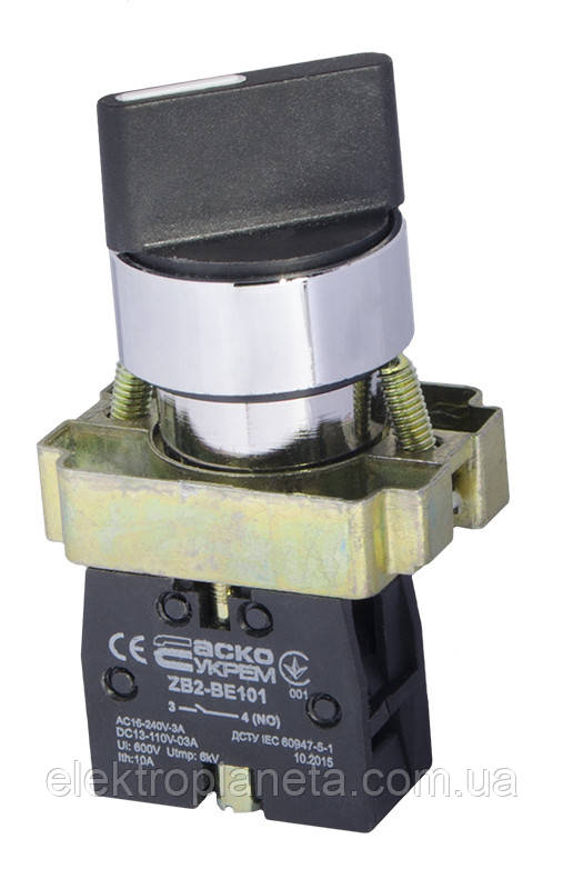 XB2-BD41 поворотна Кнопка 2-про позиційна з самоповерненням. Станд. ручка A0140010076, фото 1