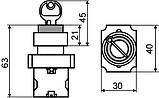 XB2-BG03 поворотна Кнопка з ключем 3-х позиційна A0140010008, фото 6