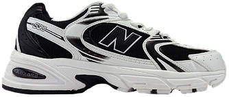 Чоловічі кросівки New Balance 530 White Black (Нью Беланс) чорно-білі