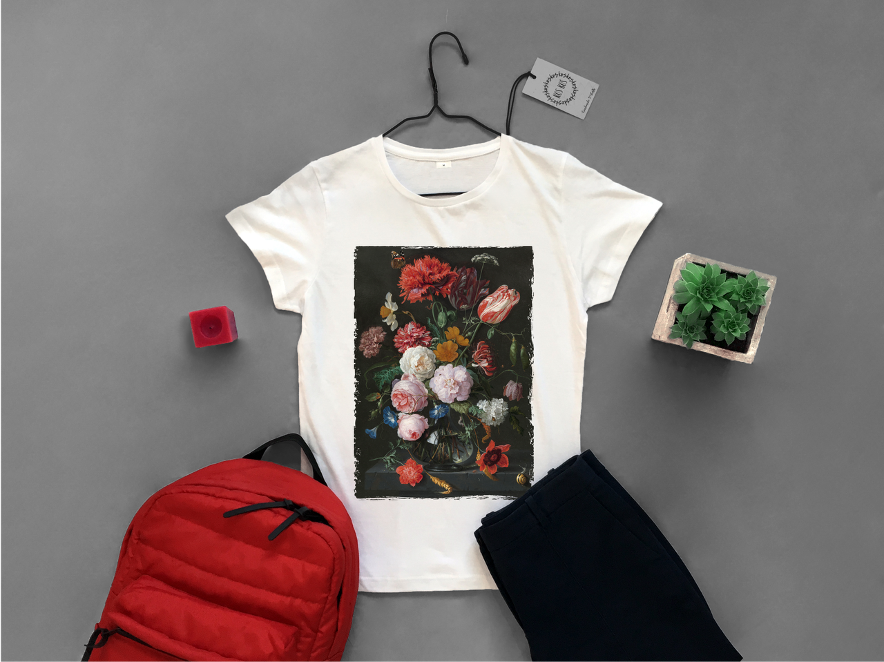 Футболка YOUstyle Flowers1 0550 XL White, фото 1