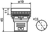 Сигнальна арматура лампа індикатор світлодіодна AD16-16DS зелена АС 220V A0140030051, фото 4