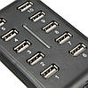 Хаб концентратор Digital USB 2.0 на 10 портів Black (5710), фото 3