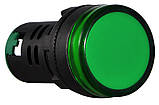 Сигнальна арматура лампа індикатор світлодіодна AD22-22DS зелена 110V АС A0140030066, фото 3