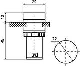 Зумер AD22-22 BM/r миготливий червоний АС 220V A0140030159, фото 4