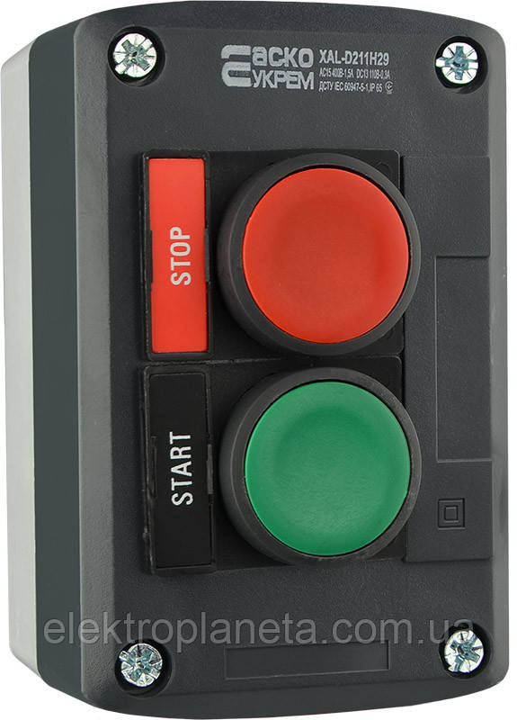 XAL-D211H29 Пост управления кнопочный двухместный "СТАРТ-СТОП" A0140020060, фото 1