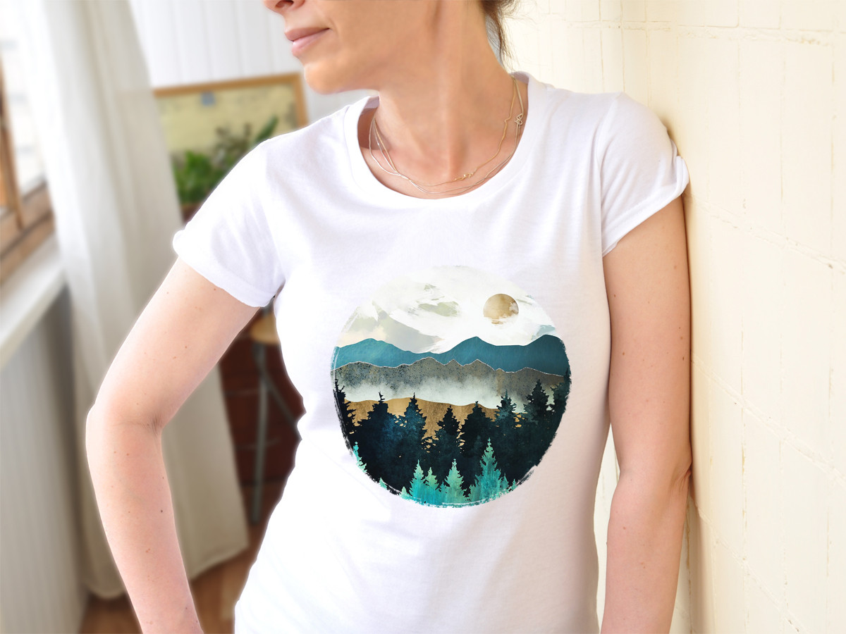 Футболка жіноча з веселим принтом Forest circle, фото 1