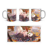 Кружка GeekLand Demon Slayer Клинок, що розсікає демонів Незуко Лежить Склала пальці SL 02.446