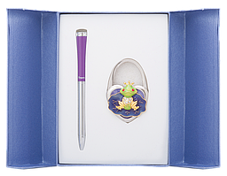 @$Набір подарунковий Fairy Tale: ручка кулькова + гачок д/ сумки фіолетовий