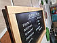 Мелова дошка для меню у дерев’яній рамі для написання цін і акцій в кафе 50x80 см., фото 3