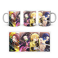 Кружка GeekLand Demon Slayer Клинок, що розсікає демонів Танджиро Незуко Зеніцу та Іносці SL 02.448