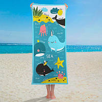 Пляжний рушник з принтом Sea 150x70 см (PLB_21J044)