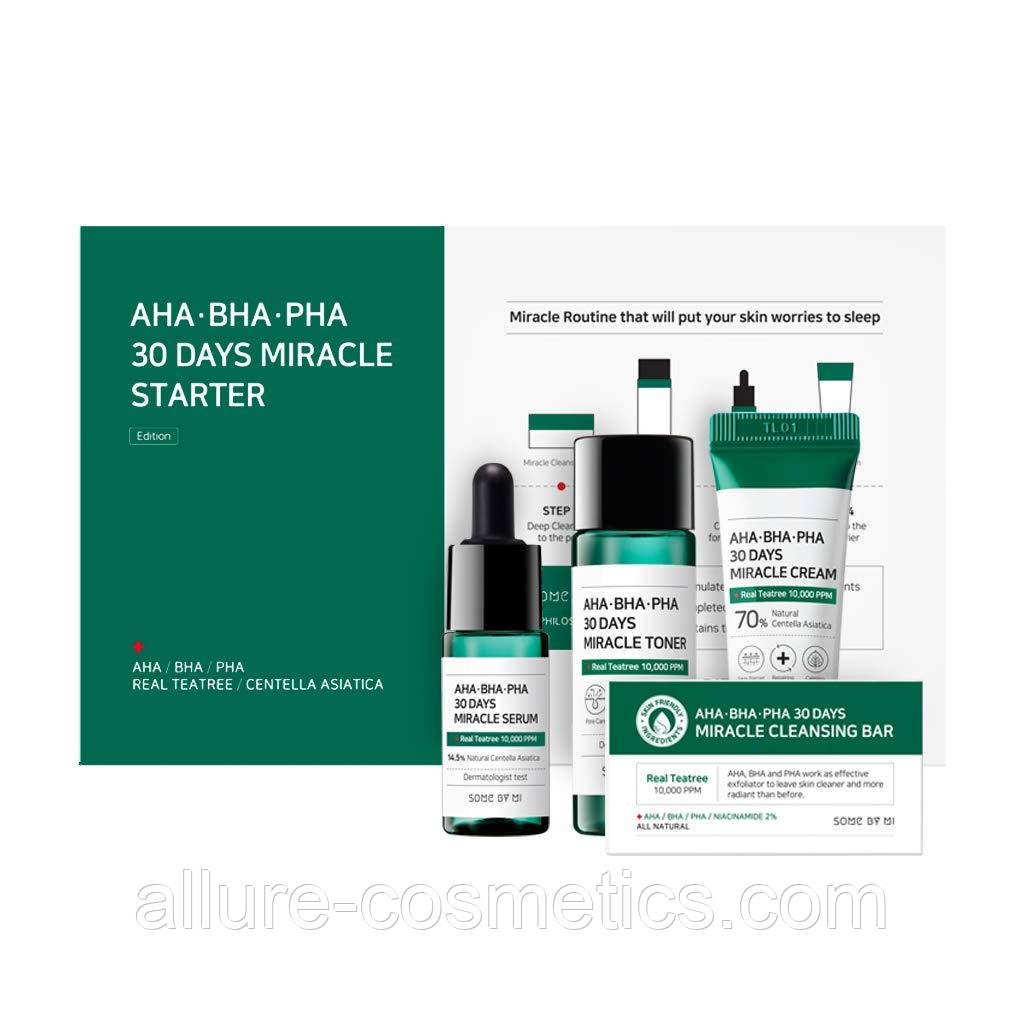 Набір для проблемної шкіри з комплексом кислот 30 днів By Some Mi Aha-Bha-Pha 30 Days Miracle Starter Kit
