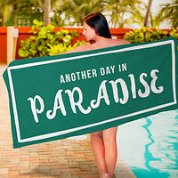 Полотенце пляжное с принтом Another day in paradise 150x70 см (PLB_21J013)