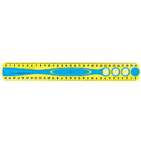Линейка KIDY GRIP 30см пластиковая двухсторонняя шкала с держателем блистер
