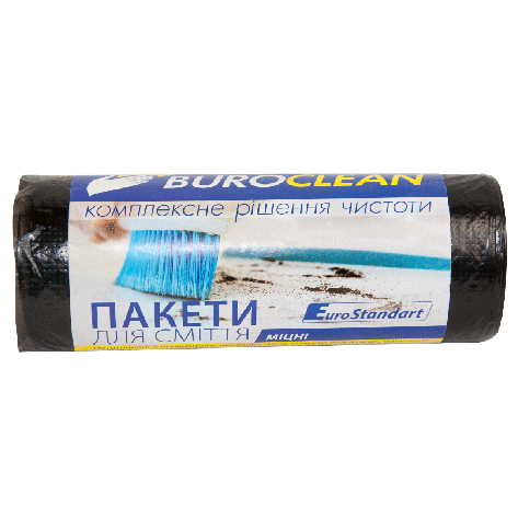 /Пакети для сміття 60л/20шт міцні чорні BuroClean EuroStandart, фото 2