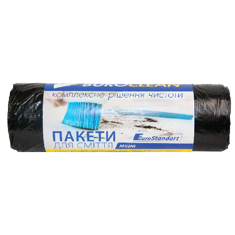 /Пакети для сміття 160л/10шт міцні чорні BuroClean EuroStandart, фото 1