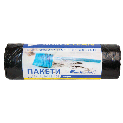 /Пакети для сміття 160л/10шт міцні чорні BuroClean EuroStandart, фото 2