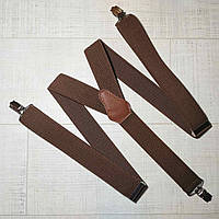 Підтяжка чоловіча коричнева, 35 мм