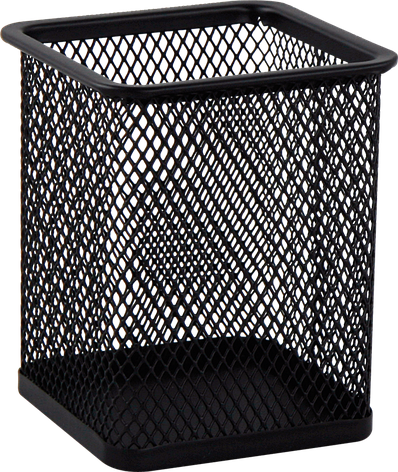 #Підставка для ручок квадратна металева чорна, фото 1