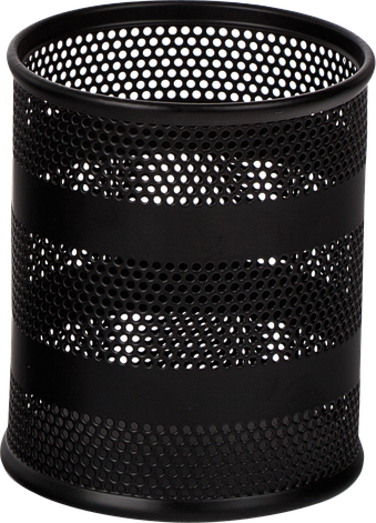 $Підставка для ручок кругла металева чорна, фото 1