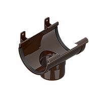 Воронка зливна лійка INES 120 мм водостічна система INES, Колір коричневий RAL 8017.