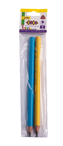 @Комплект олівців графітовий тригранний JUMBO HB без гумки 2 шт. у блістері BABY Line, фото 1