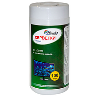 /Вологі серветки для LCD/TFT і плазмових моніторів 100шт в банку