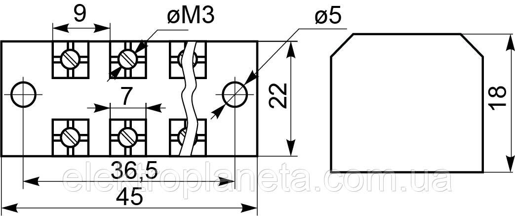 Колодка клемная чёрная с крышкой TB1503 A0130050001 - фото 3 - id-p176203066