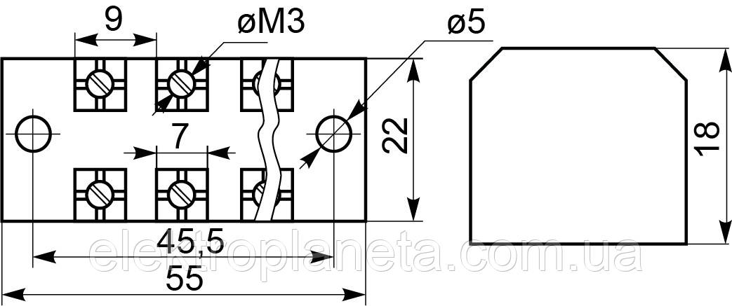 Колодка клемная чёрная с крышкой TB1504 A0130050002 - фото 3 - id-p176242346