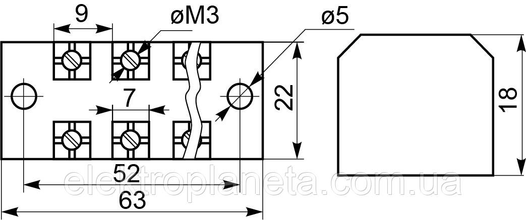 Колодка клемная чёрная с крышкой TB1505 A0130050003 - фото 3 - id-p176242347