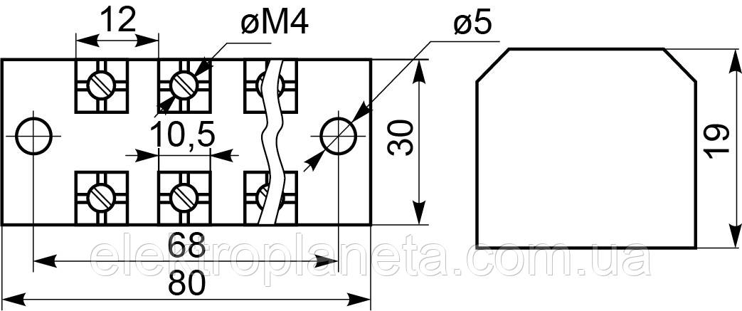 Колодка клемная чёрная с крышкой TB2505 A0130050009 - фото 3 - id-p176242353