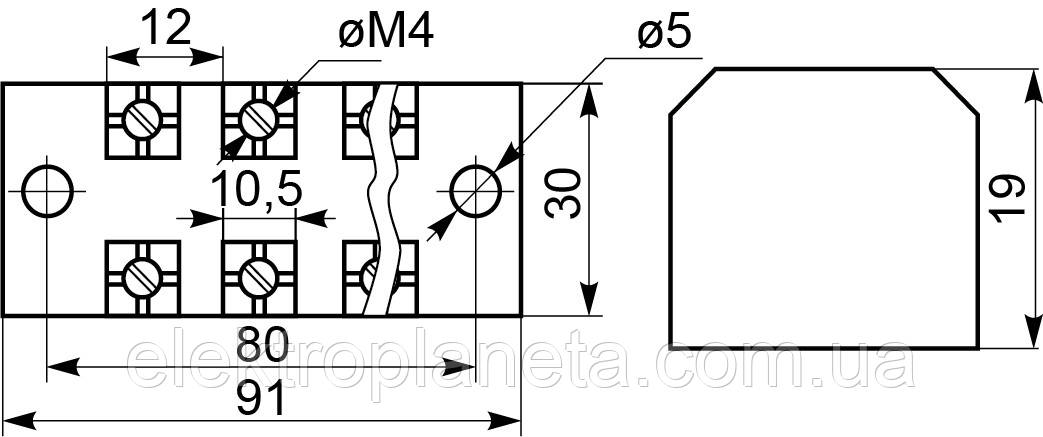 Колодка клемная чёрная с крышкой TB2506 A0130050010 - фото 3 - id-p176242354