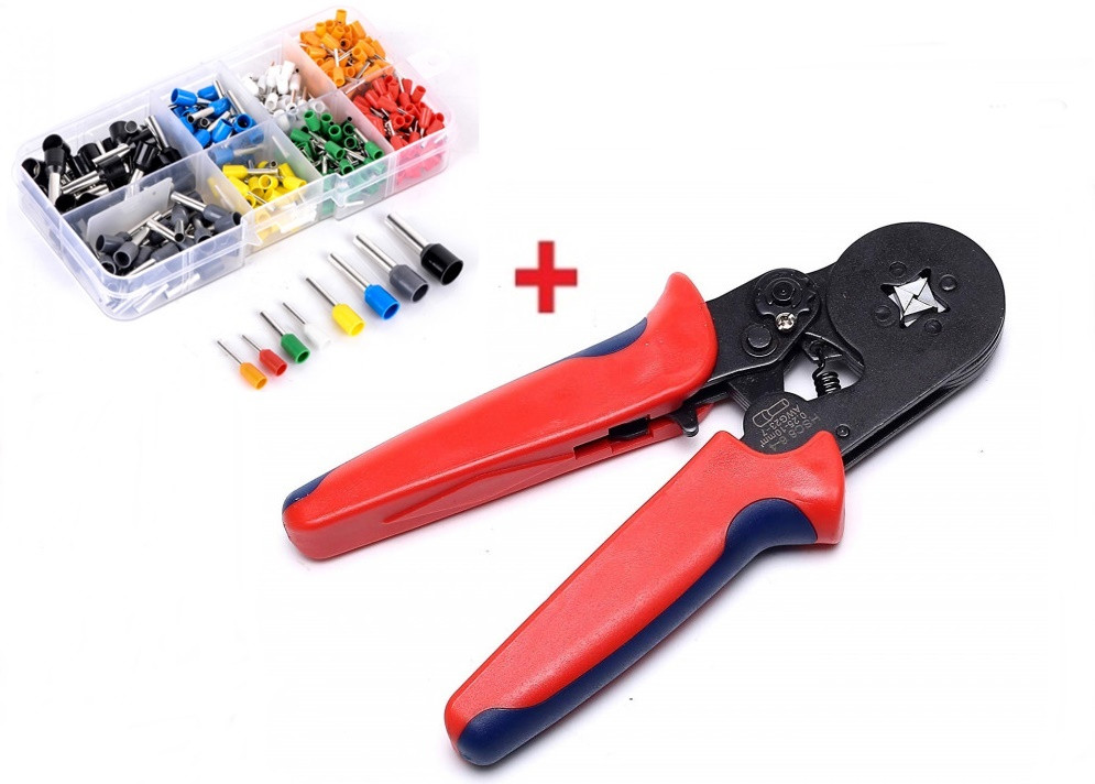 Кримпер HSC8-4A / кліщі обтискні + набір наконечників (клем) - 400 шт, фото 1