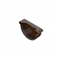 Заглушка ринви INES 120 мм Колір коричневий RAL 8017 (універсальна).