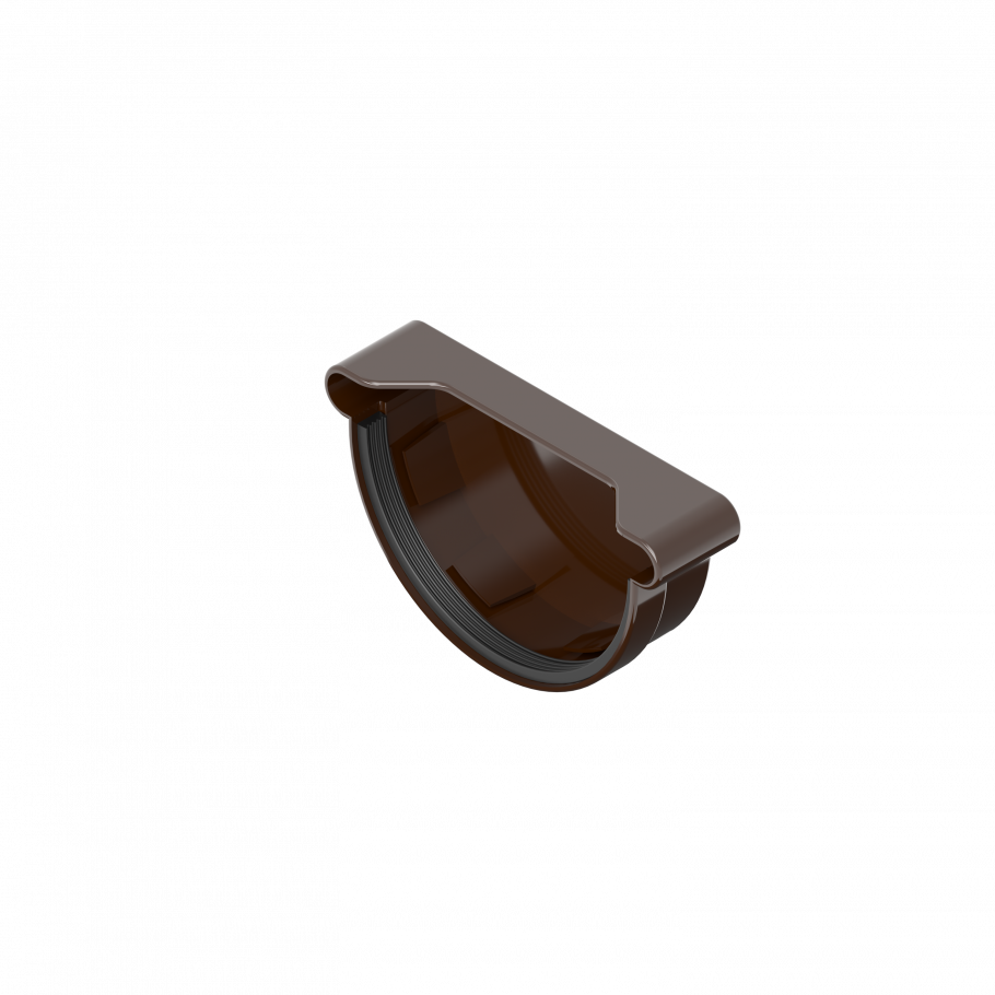 Заглушка ринви INES 120 мм Колір коричневий RAL 8017 (універсальна).