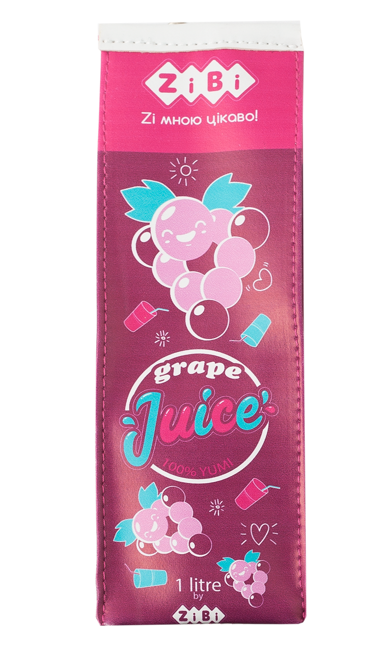 Пенал м'який СІК ВИНОГРАД 22х6х6 см бордовий