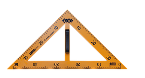 Косинець TEACHER 90°/45° для шкільної дошки 50 см жовтий KIDS Line