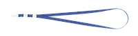 @Шнурок с клипом для бейджаидентификатора 460х10 мм синий