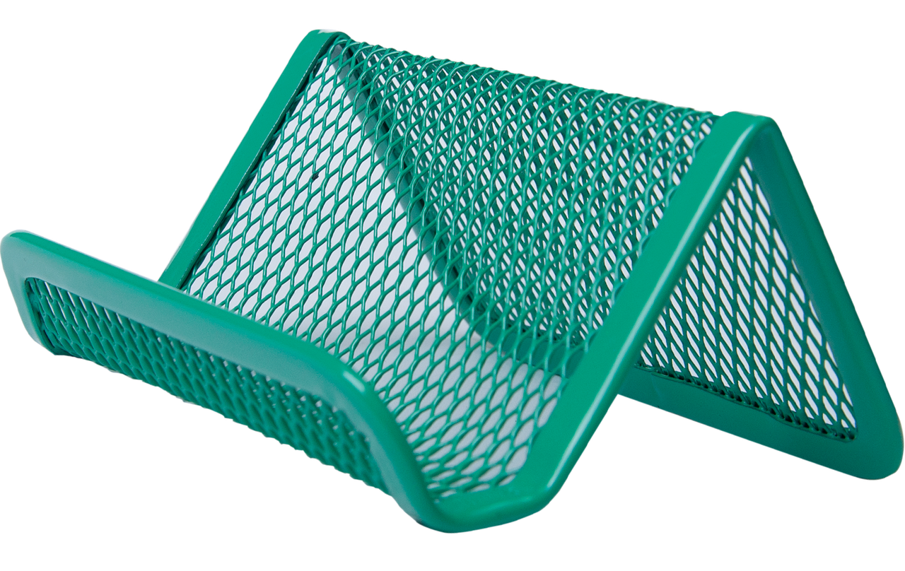 Підставка для візиток металева зелена