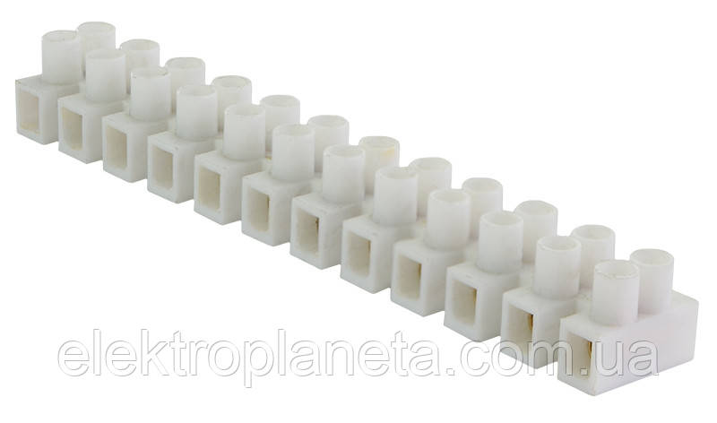 Клемні колодки білі відрізні "тип Н" 6 мм / 6А біла A0130040008, фото 1