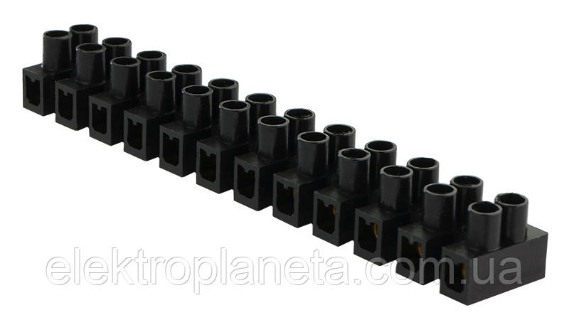 Клемні колодки білі відрізні "тип Н" 6 мм / 6А чорна A0130040016, фото 1