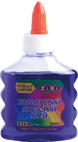 Клей фіолетовий прозорий на PVAоснове 88 мл KIDS Line, фото 1